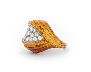 Tiffany & Co. 18K Yellow Gold Dimond Ring, Vintage