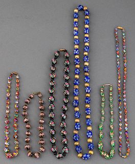 Venetian Glasswork Millefiori Beads Necklaces, 6