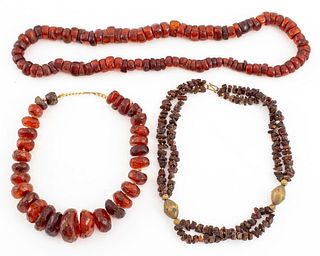 Vintage Amber Bead Necklaces, 3