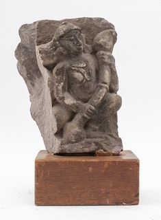 Indian Sandstone Carving Fragment of Shiva