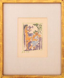 After Pablo Picasso "Faune et Marin" Lithograph