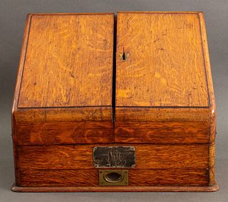 Victorian Oak Letter Box or Cartonnier