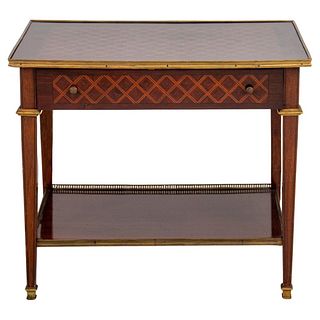 Louis XVI Style Parquetry Veneered Side Table