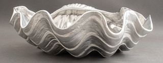 Arthur Court Large Silvered Clam Shell
