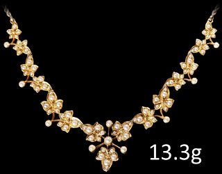 VICTORIAN FLORAL PEARL NECKLACE