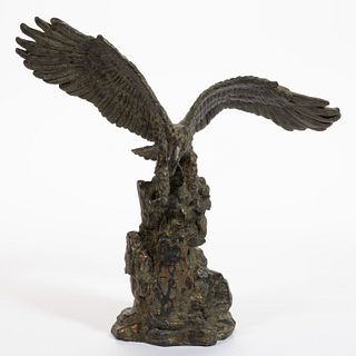 CHINESE BRONZE EAGLE STATUE