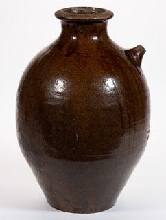 CHINESE QING DYNASTY STONEWARE WATER / WINE JUG