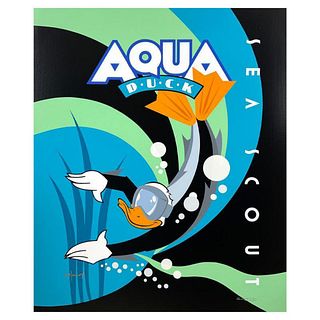 Mike Kungl, "Aqua Duck" Limited Edition Proof on Canvas from Disney Fine Art, Numbered and Hand Signed with Letter of Authenticity