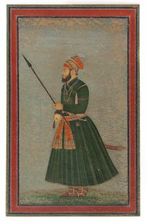 INDIAN MUGHAL SCHOOL (19TH CENTURY) PORTRAIT OF A SOLDIER