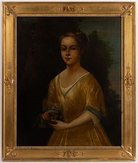 AMERICAN / BRITISH SCHOOL (18TH / 19TH CENTURY) PORTRAIT OF A YOUNG LADY