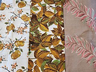 Group of Vintage Home Decor Fabrics-Leaves