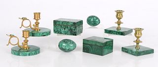 Assembled Group of Malachite Tableware