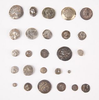 Twenty-Six Mixed Silver Ancient Coins