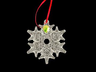 Waterford Crystal Snowcrest Pierced Christmas Tree Ornament With Original Box
