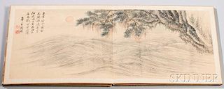 Album of Twelve Landscape Paintings 山水畫冊 12副