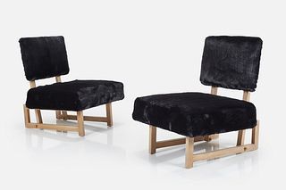 Jean Royere Style, 'Kyoto' Slipper Chairs (2)