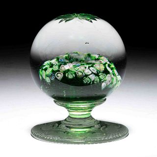 PAIRPOINT ATTRIUBTED VENETTI-FOOTED MILLEFIORI PAPERWEIGHT