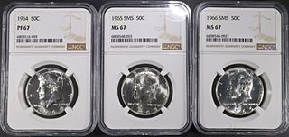 COLLECTORS LOT (3) NGC GRADED KENNEDIES