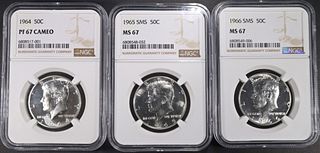 COLLECTORS LOT (3) NGC GRADED KENNEDIES