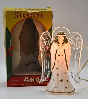 BOXED STERLING ANGEL TREE TOPPER