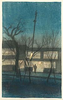 Ito Shinsui (1898-1972), Night at Ikenohata 伊東 深水,池之端之夜
