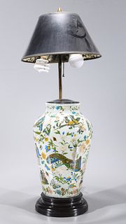 Chinese Vase Mounted as Lamp