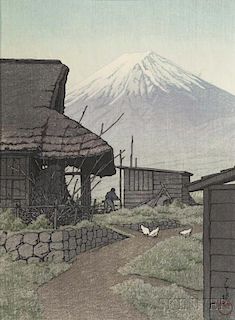 Kawase Hasui (1883-1957), Mount Fuji at Funatsu, Yamanishi 川瀬 巴水
