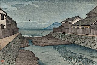 Kawase Hasui (1883-1957), Horikawa River, Obama  川瀬 巴水