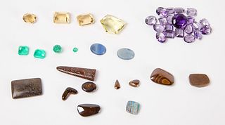 Unset Gemstones Opals, Amethyst, Citrine, Emeralds