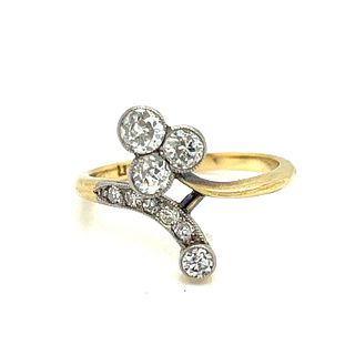 18k Art Nouveau Diamond Ring