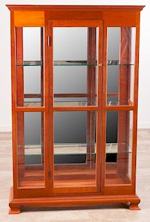 Cherry Glass Front Curio Cabinet