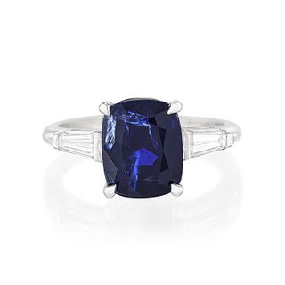 3.07-Carat Unheated Burmese Sapphire and Diamond Ring, GIA Certified