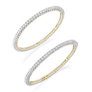 Set of Two Diamond Bangle Bracelets