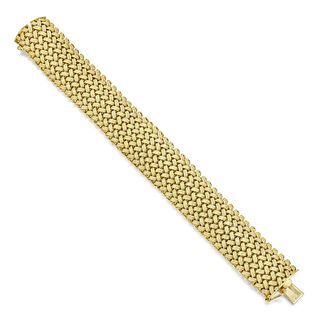 Vintage Yellow Gold Braided Bracelet
