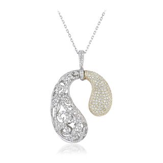 Diamond Filagree Pendant Necklace