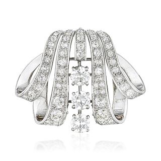 Boucheron Art Deco Diamond Brooch, Paris