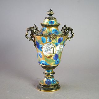 Antique Royal Bonn Germany Hand Painted And Gilt Porcelain Urn