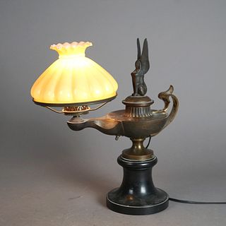 Antique Egyptian Revival Desk Lamp Early 20thC