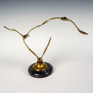 Mid Century Modern Brass Seagulls Figurine