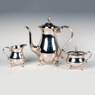 3pc Vintage Silver Plated Tea Set
