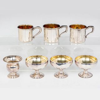 7pc Vintage Sterling Silver Cups, Bowls, & Toothpick Holder