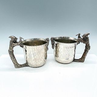 Pair of Fellowship Foundry Pewter Wizard Cups