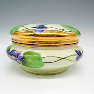 Vintage Limoges Porcelain Round Trinket Box