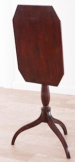 Mahogany Tilt Top Candle Stand, E 19th Century