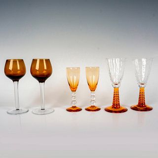 6pc Cordial Glasses, Shades of Amber