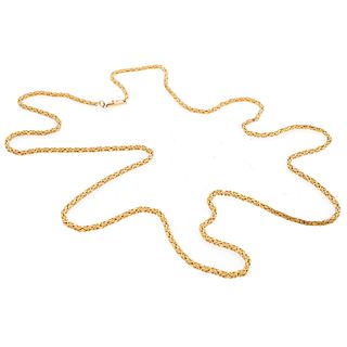 14k Yellow Gold Byzantine Link Chain Necklace