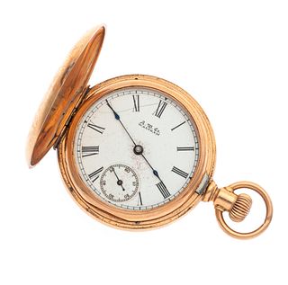 Waltham 14k Rose Gold Hunting Case Pocket Watch