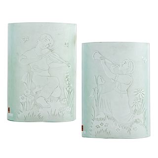 Pair Swedish Glossner Wall Sconces