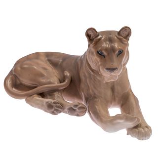 Royal Copenhagen Porcelain Figure of a Lion