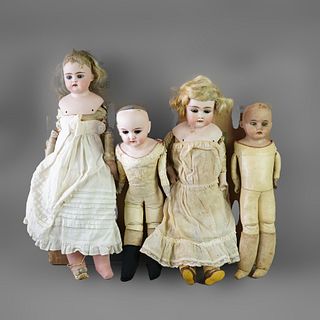 Antique German Bisque Porcelain Dolls C1890